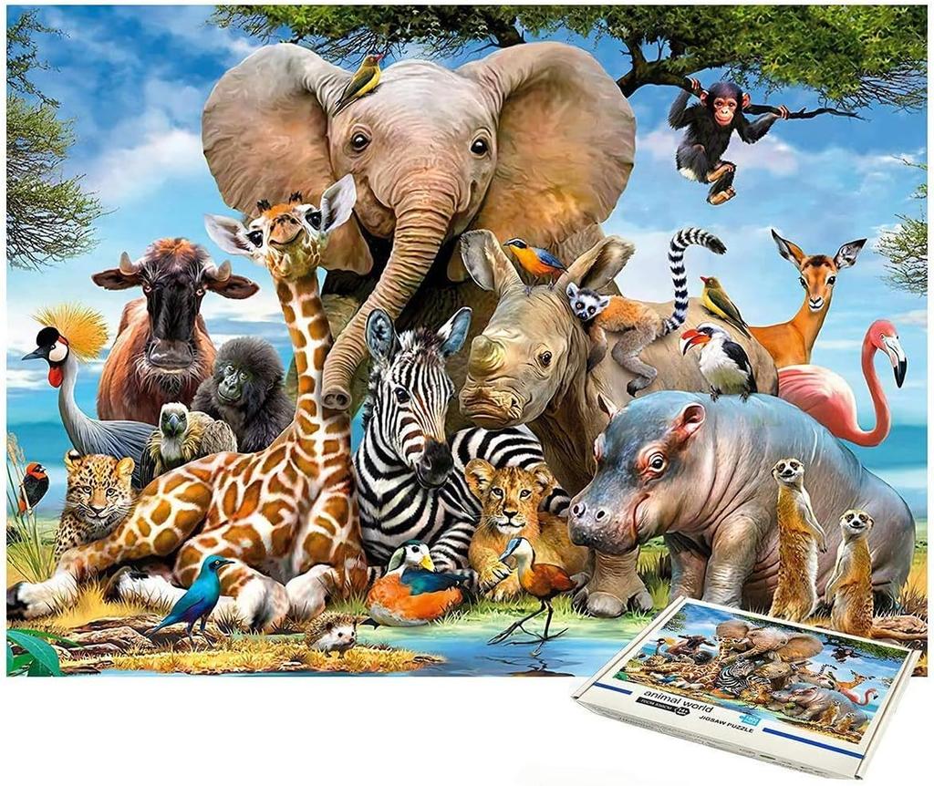 Jigsaw Puzzles 1000 Pieces for Adults Animal World 1000 Piece Puzzles Creative Adult Puzzles 1000 Piece
