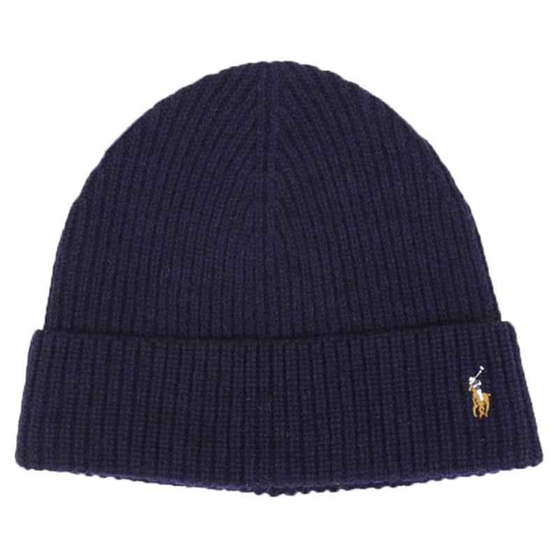 

(Polo Ralph Lauren) men s ladies pony embroidery wool/nylon knit cap knit hat 01080135-NAVY [product]