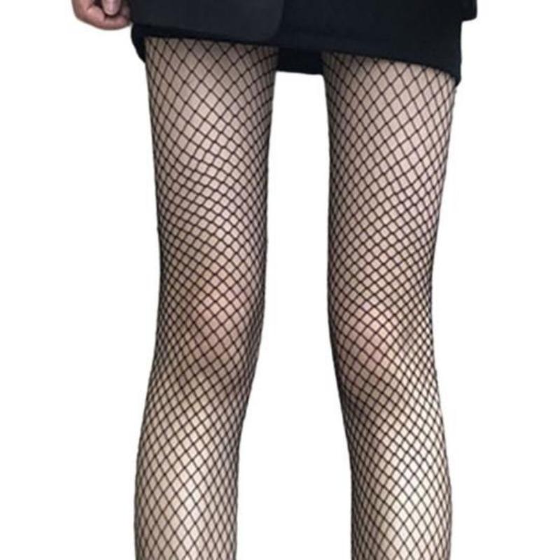 Stockings Fishnet Mesh Solid Color Hollow Out Skinny Beautify Legs Soft Elastic Women Pantyhose