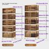 1Pc Foldableing Storage Cabinet Home Living Room Bedroom Gap Storage Cabinet Bedside Sliding Door Finishing Storage Cabinet