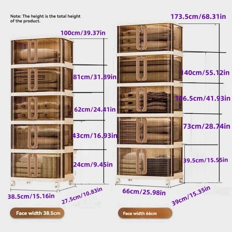 1Pc Foldableing Storage Cabinet Home Living Room Bedroom Gap Storage Cabinet Bedside Sliding Door Finishing Storage Cabinet