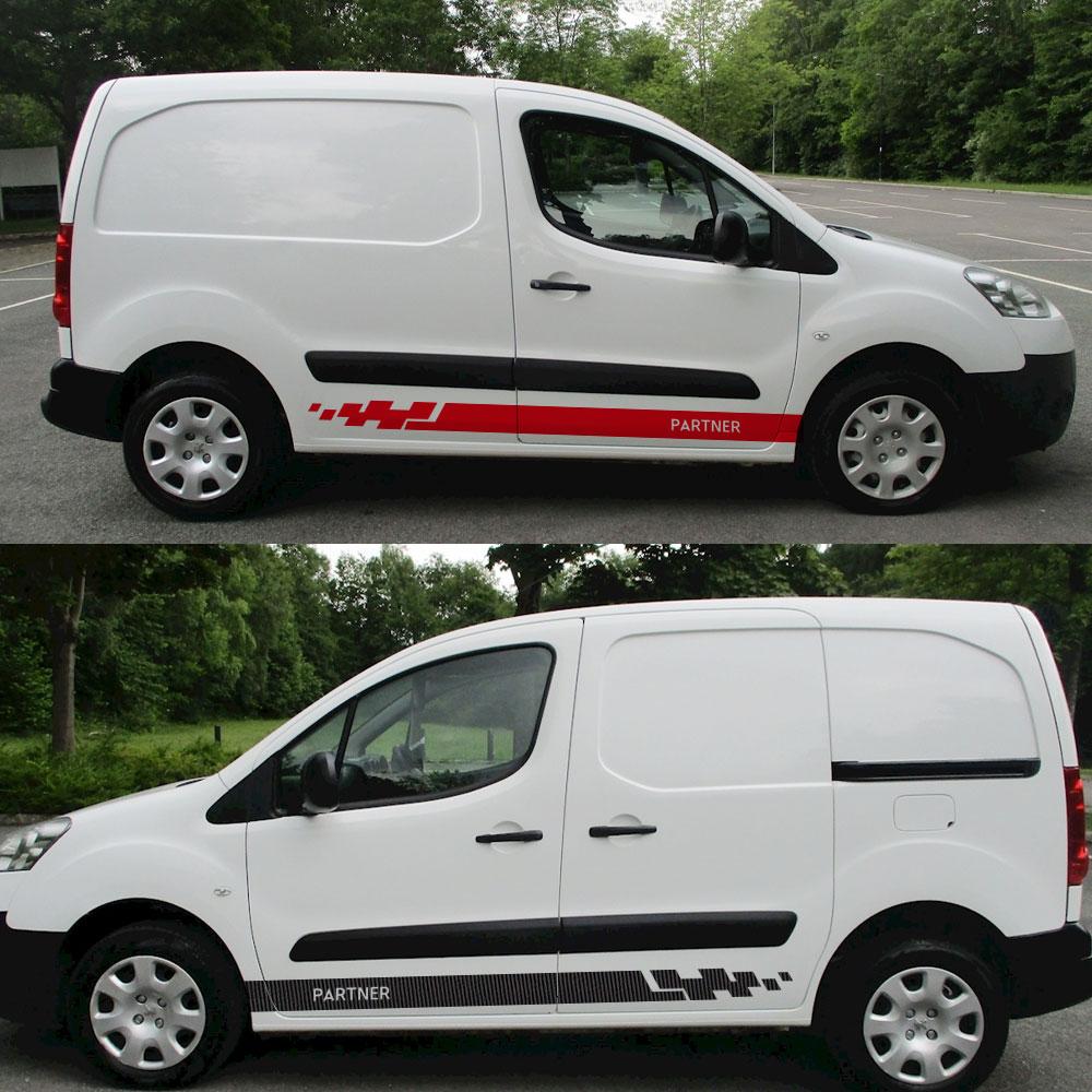 Car Stickers For Peugeot Partner Camper Cargo Van Parts Door Side Tuning Auto Accessories Racing Sport Graphics Vinyl Decals