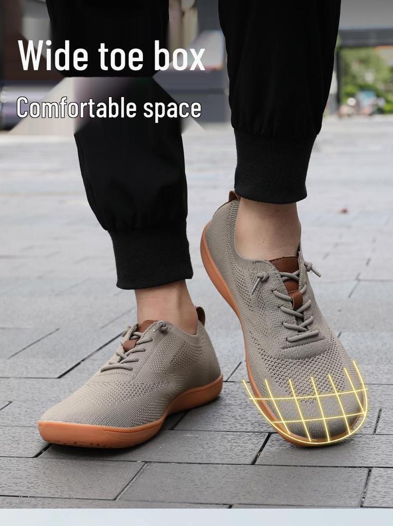 Men’s Breathable Flyknit Shoes - Lightweight, Soft Sole for Spring & Autumn, Available In Multiple Colors