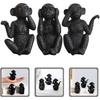 3pcs Resin Monkey Figurine Cute Animal Statues for Desktop Decor Creative Monkey Ornaments for Home Office Library and Shop Unique Present Idea