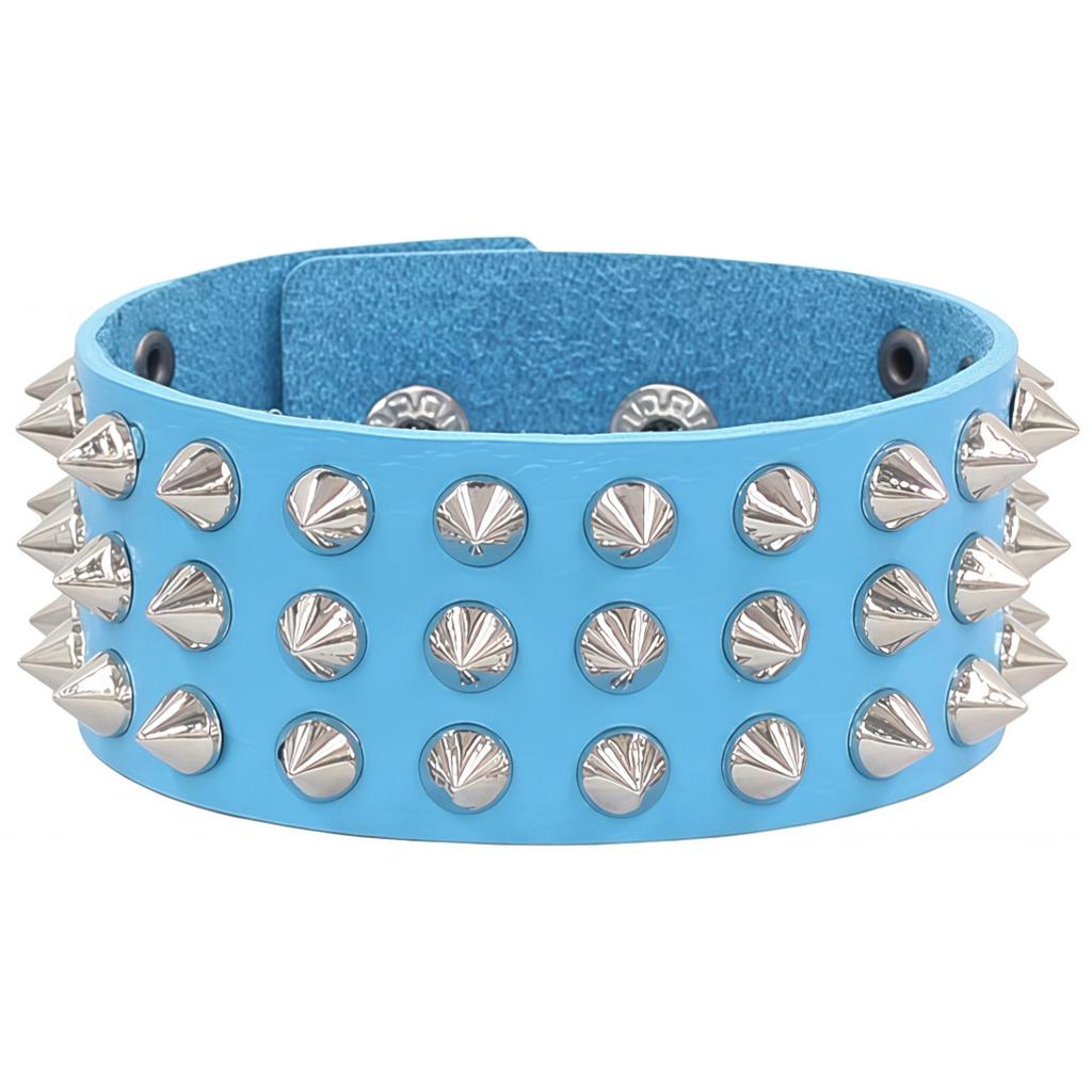 DIEZI Punk Vintage Gothic Goth Men Wrap Bracelet For Women Harajuku Black PU Leather Rivet Charm Bracelet Bangles Jewelry