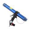 14in Pneumatic Glass Glue Gun with Pressure Gauge Adjustable Speed Sealant Soft Glue Tool 600ml