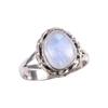 Natural Rainbow Moonstone Gemstone Handmade 925 Solid Silver Gift Ring S.8 m5P04