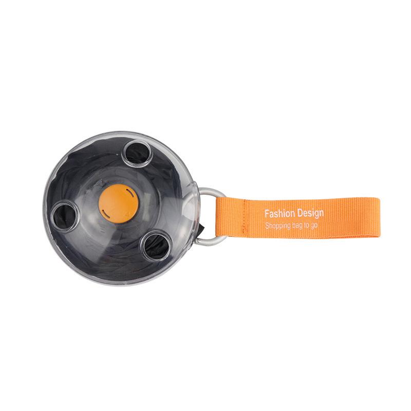 Portable Folding Shopping Bag with Compact Round Storage Case and Durable Handle Strap for Daily Use and Travel