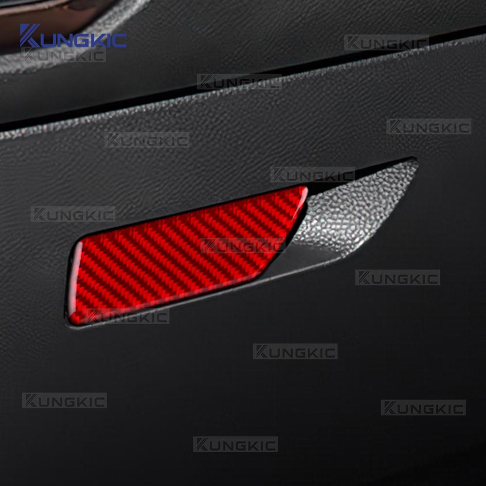 Real Soft Carbon Fiber Sticker For SEAT Ateca 5F 2016-2025 For Cupra Ateca 5F 2018-2025 LHD RHD Car Passenger Storage Box Trim