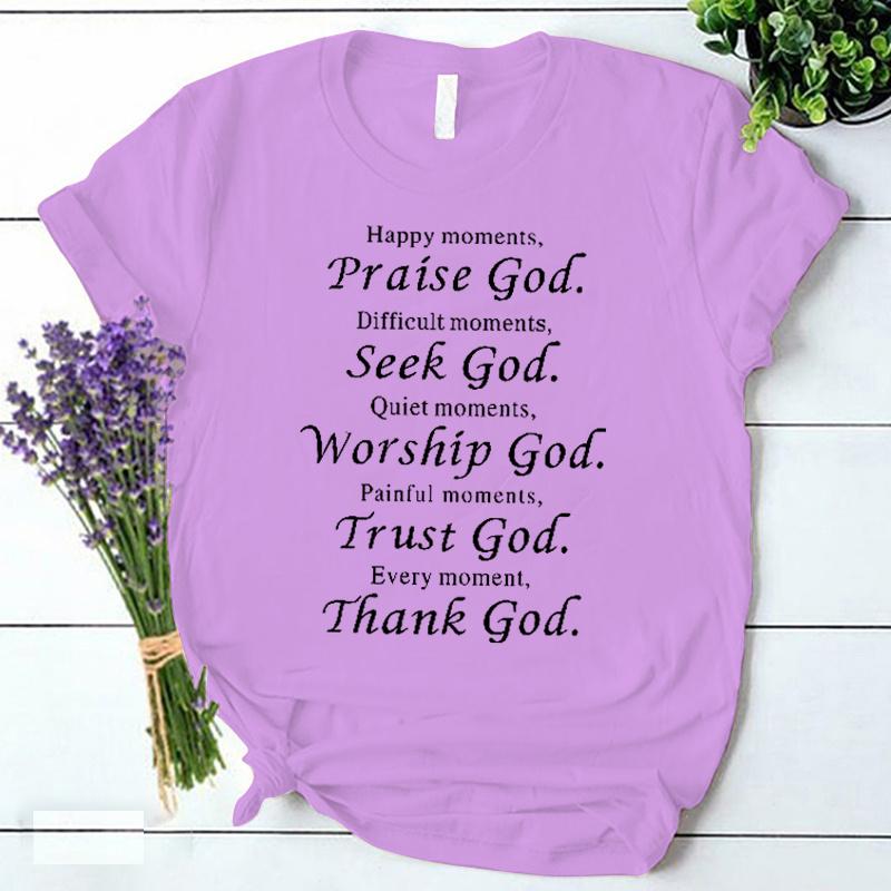Trust God Thank God Harajuku Tshirt Lovely Faithful Vintage Clothes High Street Kpop Tees 90s Trend Graphic T Shirts Camisetas