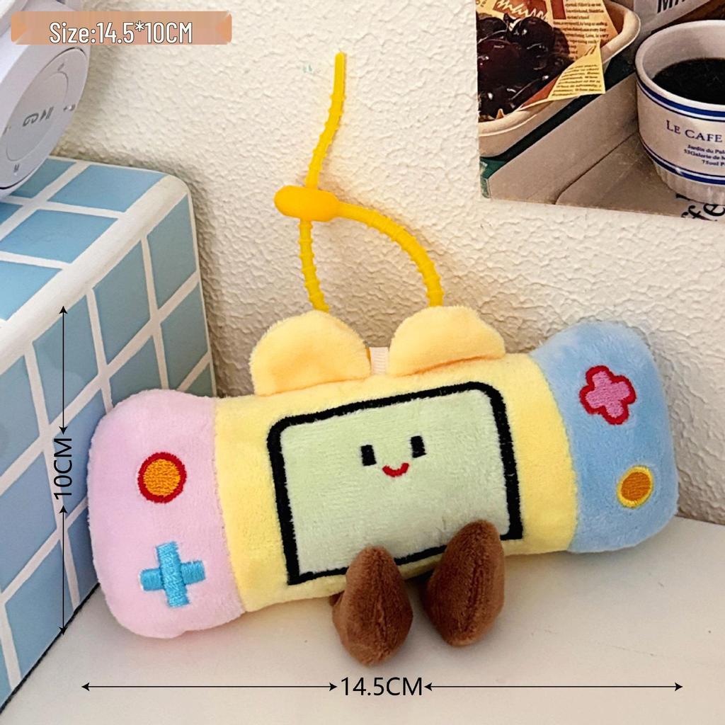 Creative Plush Game Console Keychain: Cute Children's Doll Bag Pendant and Small Gift