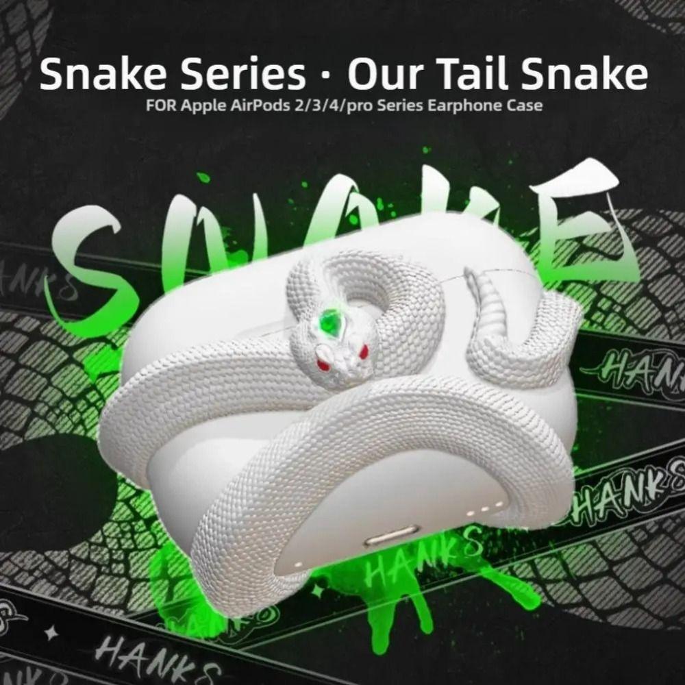 Winding Snake Resin Earphone Protective Case 3D Protector Shell for AirPods Pro/Pro 1 2 3 4