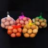 100Pcs Pack Egg Net Bag With Buckles Drawstring Closure Plastic Egg Bag Breathable Multi-Purpose Reusable Produce Bags