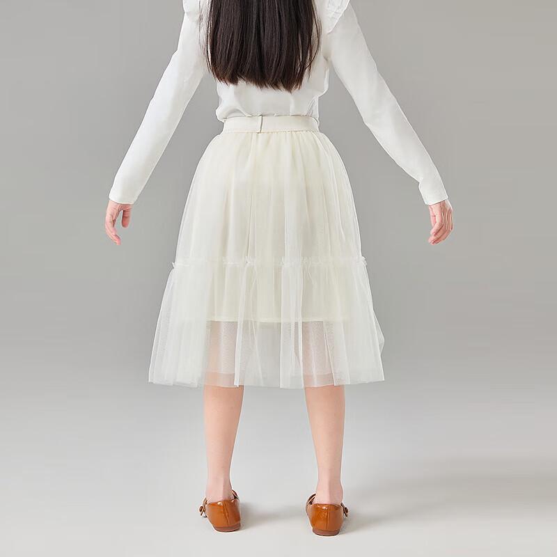 Deesha Girls  2025 Spring A-line Mesh Skirt 100