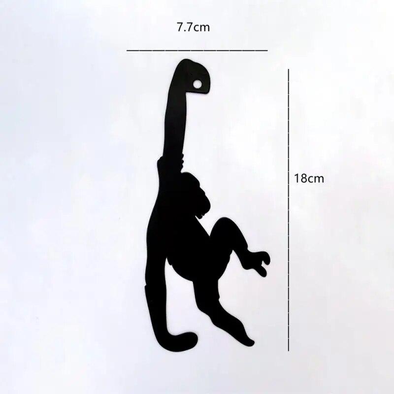 Ściana Kuchni Drzwi Metalowy Hak Wieszak na Klucze Dekoracja w Kształcie Ogonu Kota Małpy Uchwyt Stojak do Przechowywania Ubrań Bezszwowy Hak Narzędzie