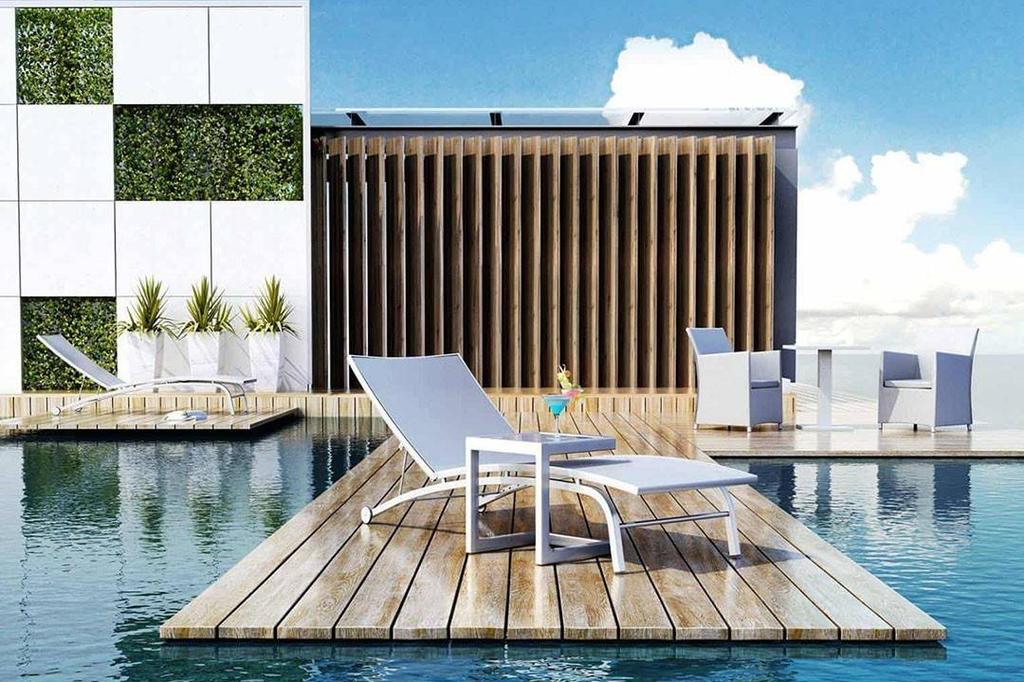 Stolik ogrodowy grenada   40x40 zumm biały aluminium homms