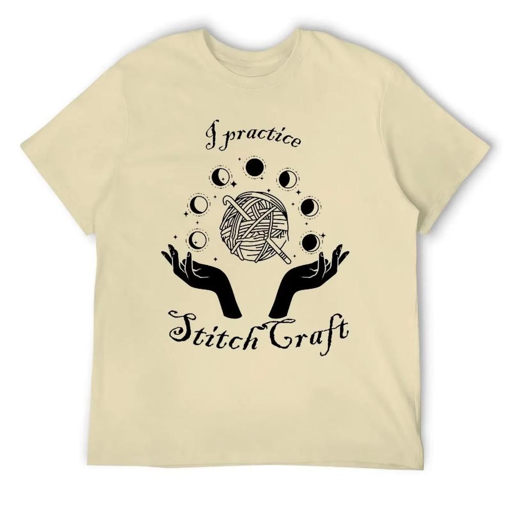 Crewneck I Practice StitchCraft For Sale T-shirt  Campaign Top Tee Novelty Funny Joke Leisure USA Size