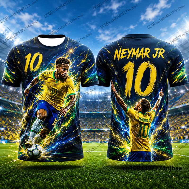 2026 Nieuwe Aankomst Speciale Editie Neymar #10 Print Voetbalshirt Voor Mannen T-shirt Sport Training T-shirts Casual Kinderen/Volwassenen Tops