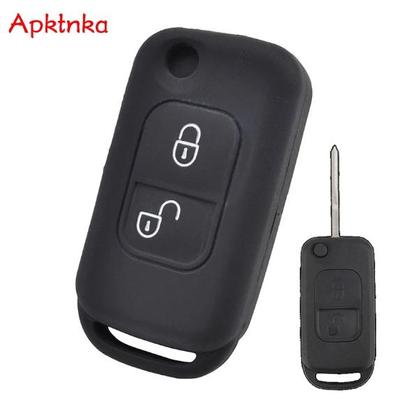 Apktnka For Mercedes Benz ACES Slk Class Silikonfjernkontroll Flip Key Case Fob Shell Cover Skin Holder 2 Button