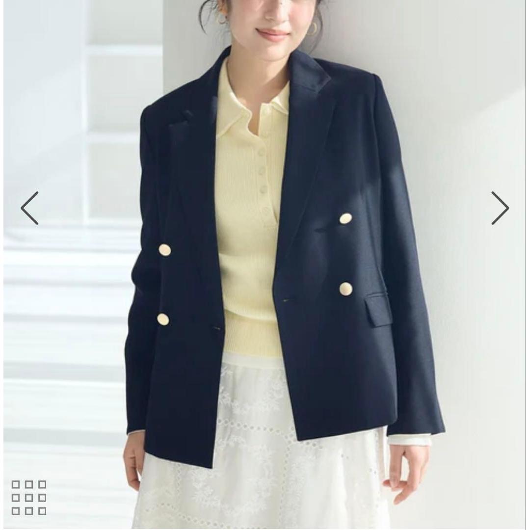 Rope Picnic Clear Twill Gold Button Jacket Navy Online Sold Out