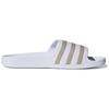 Adilette Aqua Slides 'White Platinum Metallic' EF1730