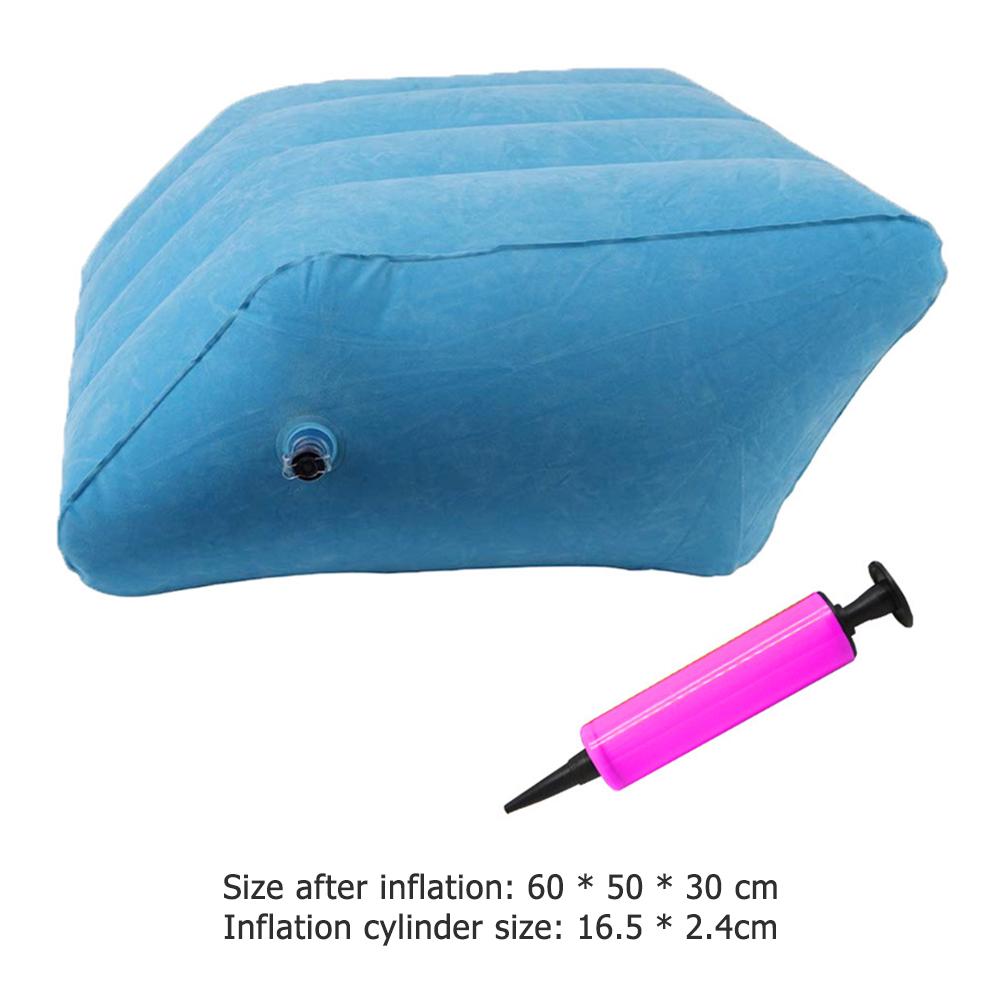 PVC Elevation Leg Pillows Foot Pillow Inflatable Leg Pillow Lightweight Knee Cushion Portable Wedge Pillow for Home Office Rest