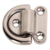 4 Sets Stainless Steel Folding Pad Eye Polishing Rustproof D Rings Deck Folding Pad Eye for Marine Yacht