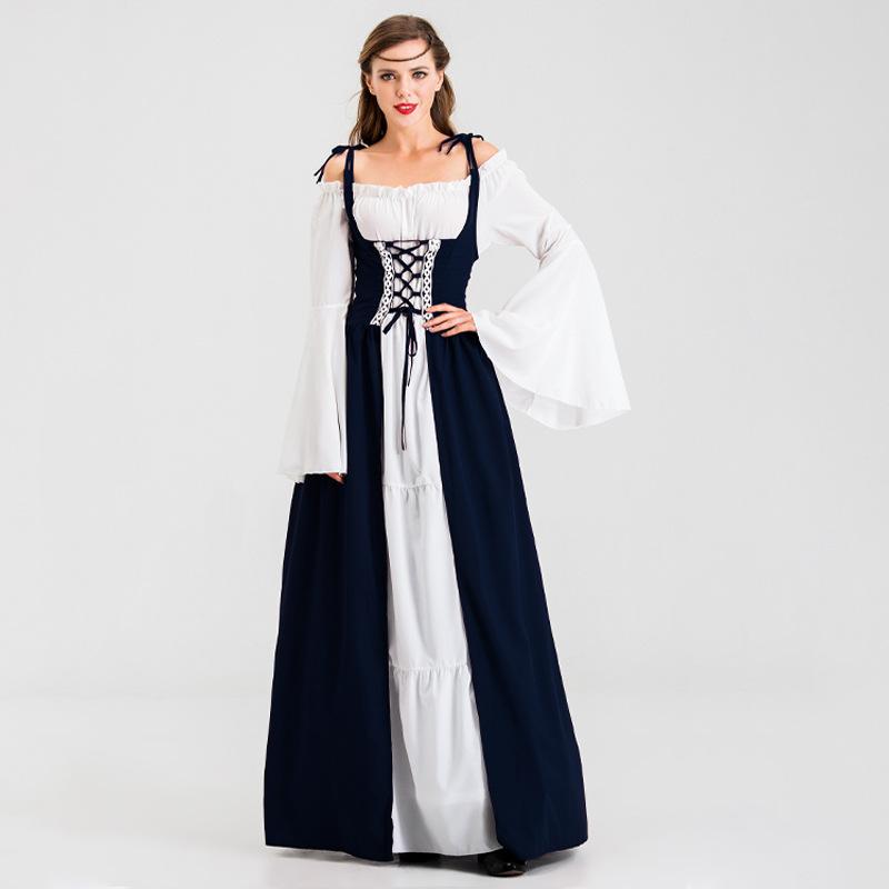 Women's Medieval Renaissance Dress Vintage Dress Strap Waist Court Dress Women's Clothing