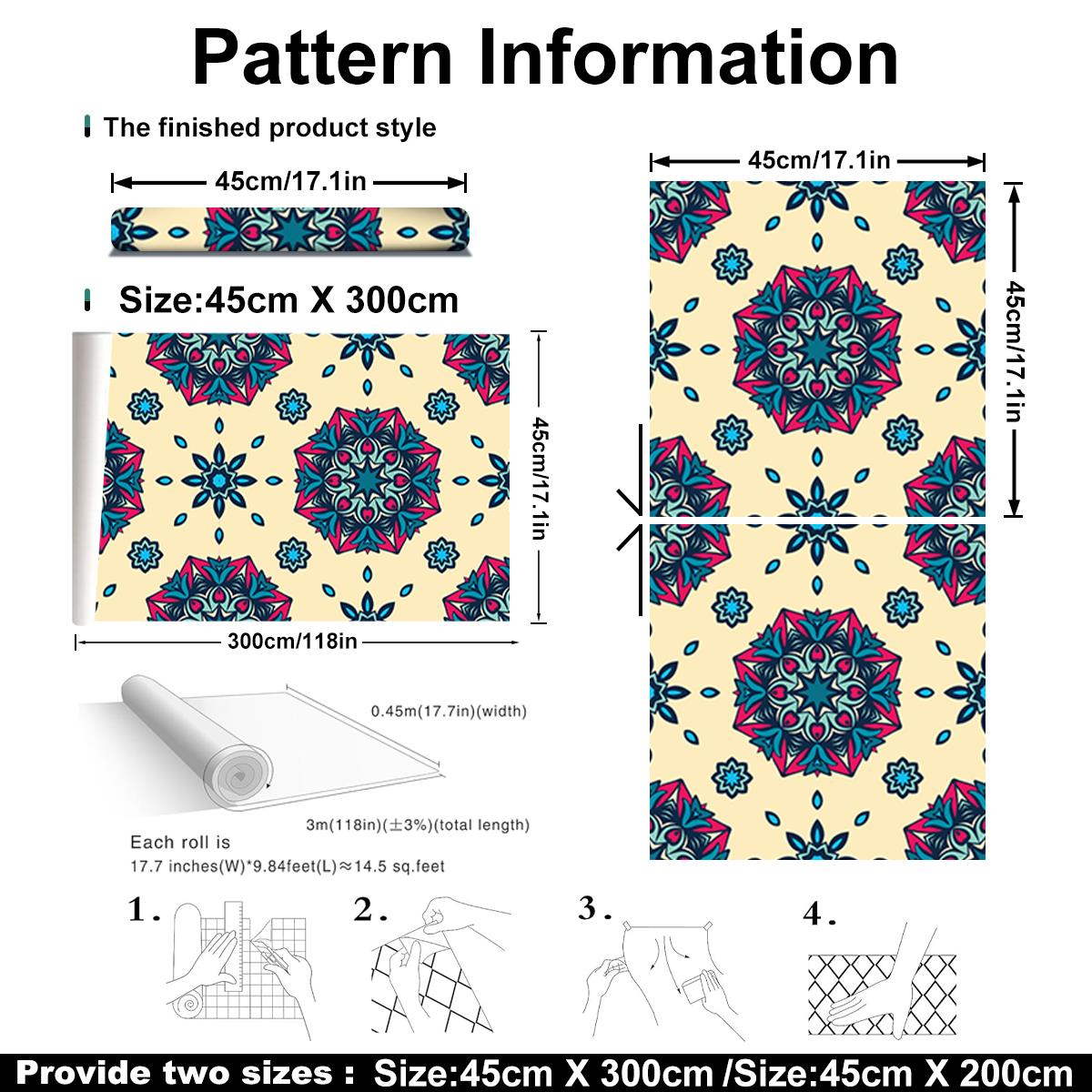 

Waterproof Print Wall Sticker Modern Durable Decoration Wallpaper Colorful Multi-Size Wall Stickers For Home Hotel Decoration 50x70cm