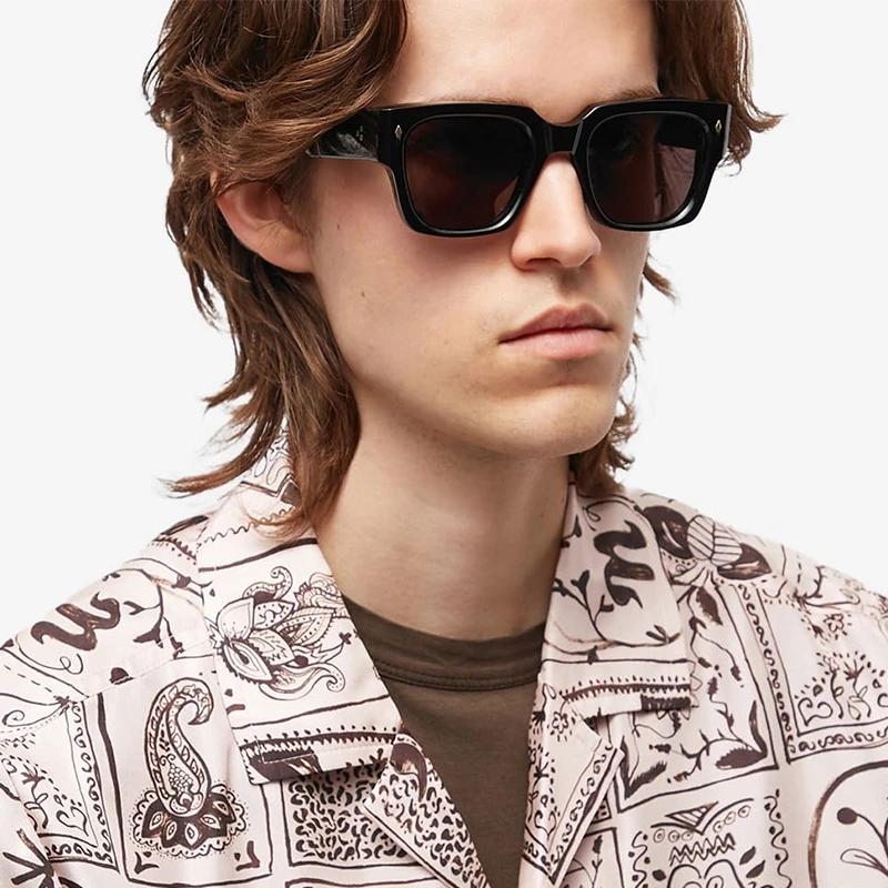 Sonnenbrille Hochwertige Vintage Dicke Acetat Quadratische Brillen Japanische Handarbeit Rahmen Für Männer Frauen Designer Brillen ENZO