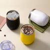 With Lid Insulated Cup 12oz Coffee Cup Travel Mug Stainless Steel Eggshell Cup  Birthday Gift