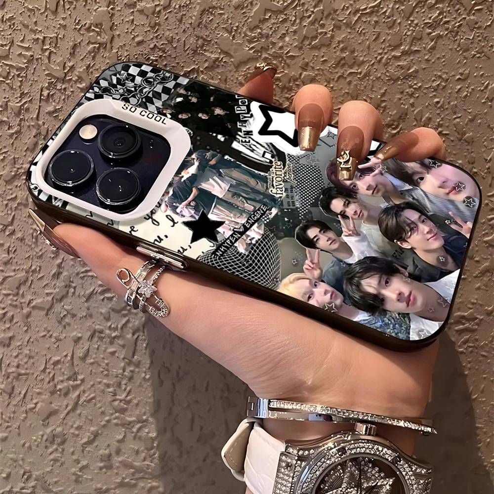 Korea E-Enhypenes Singing Phone Case For IPhone 17 Air 16 15 14 13 12 11 Pro Max Color Hard Cover