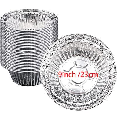 20PCS 9 Inch Durable Aluminium Tin Foil Trays Round For Cooking & Storage & Oven