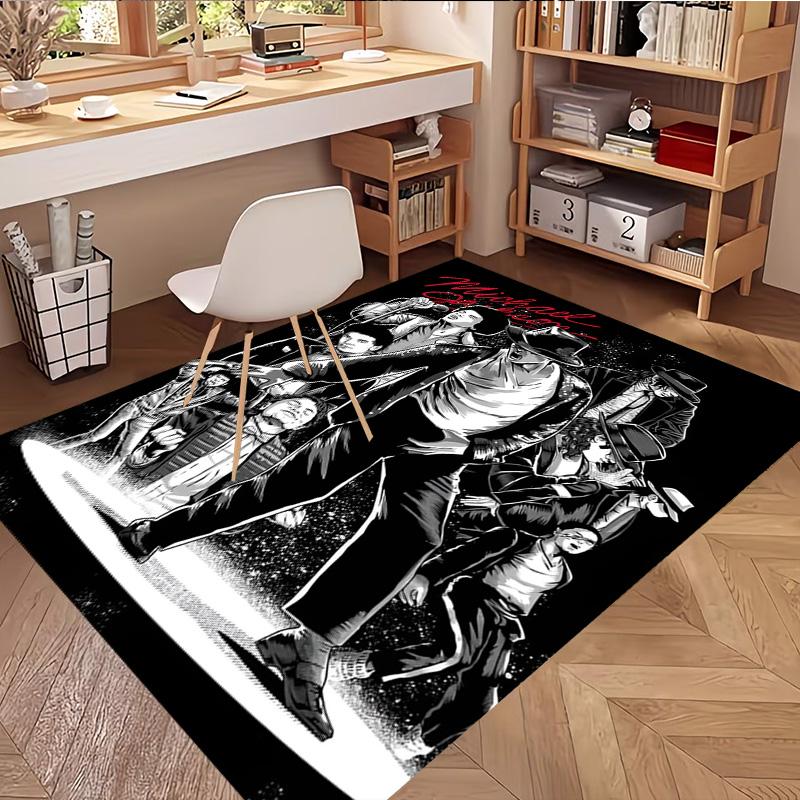 Michael Jackson Print Rug, Washable Floor Carpet, For Entryway Dorm Laundry Room Office Study, Home Decor Birthday Christmas Gift