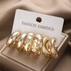 6pcs/Set European And American Classic Fashion C-Shaped Minimalist Earrings For Women's Daily Wear Gifts For Mothers Best Friend
