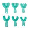 6 Bucăți Tavă pentru Implante Dentare Verde Tavă Mucegai Parțială Detașabilă pentru Întregul Gura Ușor de Pliat Baffle Plastic S/M/L