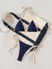 Neues Dreieck-Bikini-Set 2025 - Badeanzug mit Blumenprint, Push-Up & Brasilianischer Slip