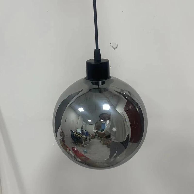 Nordic Internet Celebrity Single-head Colored Glass Ball Small Chandelier Retro Creative Personality Bar Restaurant Chandelier