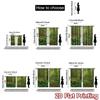 Set Of 2 Flat Printing Curtains Without Rod Forest Serenity View Holiday Easter Printed Fabric Decorations Curtain Made Polyester