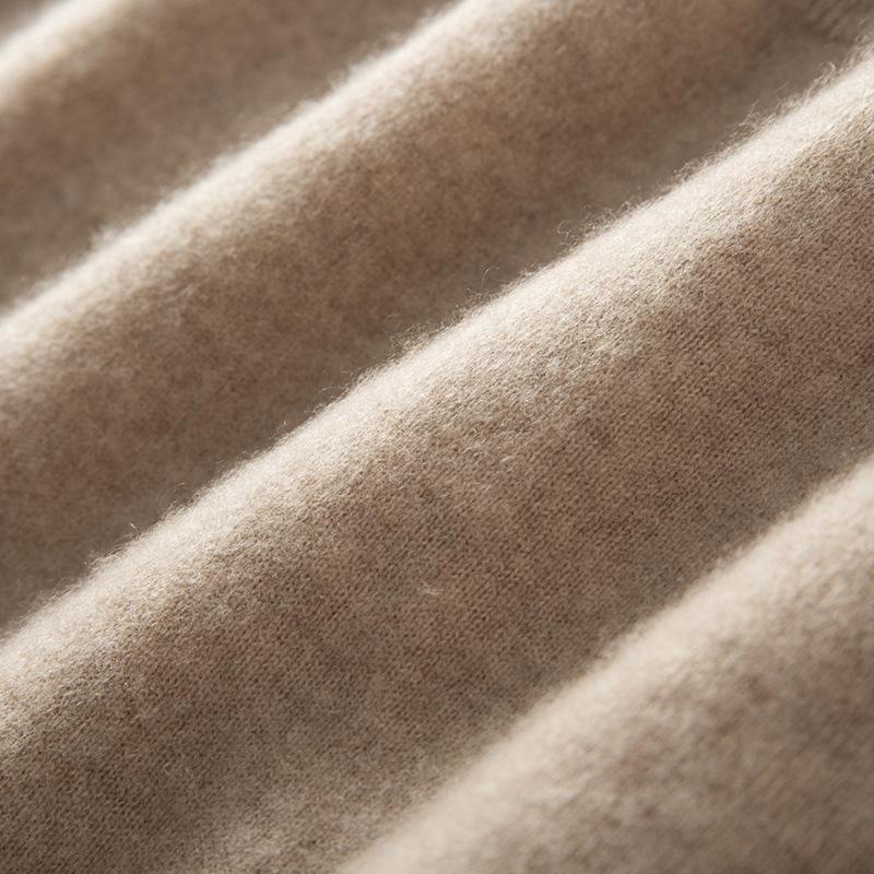 Men's Plus Size Cashmere Pullover: Autumn & Winter Solid Color Half-High Neck Knit Sweater for Business