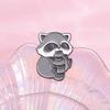 Playful Charming Raccoon Design Brooch Fun Animal Pin Stylish Alloy Badge Everyone For