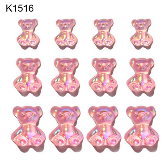 Niedźwiedź 3D ozdoby do paznokci polski żel UV Diy Manicure Ozdoba