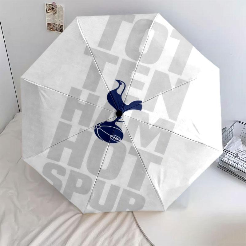 Tottenham Hotspur Logo Pattern, Automatic Folding Umbrella, Portable and Foldable Design, 8 Ribs, a Christmas or Birthday Gift.