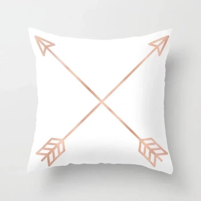 40X40/45X45CM Rose Gold Pink Geometry Print Cushion Covers Modern Nordic Livingroom Decorative Pillows Case Couch Throw Pillows
