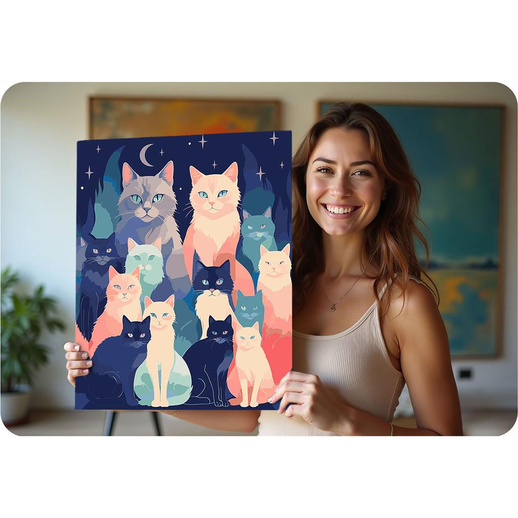 Paint By Numbers Picture Massido Cats