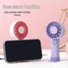 Portable USB Charging Handheld Mini Desk Fan with Colorful LED - Ideal for Office, Student, or Gifts
