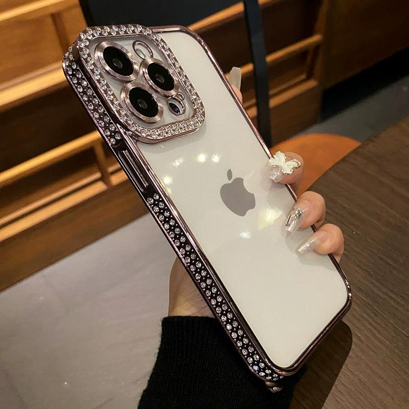 Luxury Diamond Glitter Transparent Soft Case For iPhone 11 12 13 14 1516 Pro Max Plus Bling Fashion Shockproof Rhinestone Cover