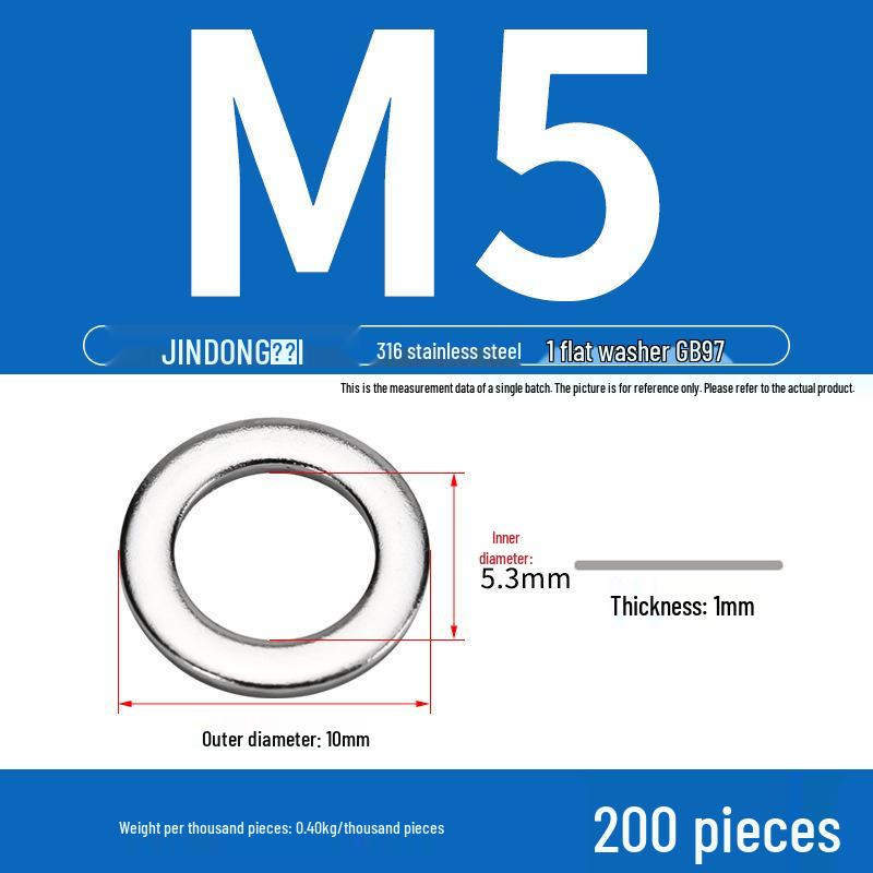 Stainless Steel 304/201/316 Oversized Thick Flat Washer Gasket Screw Washer GB97/GB96
