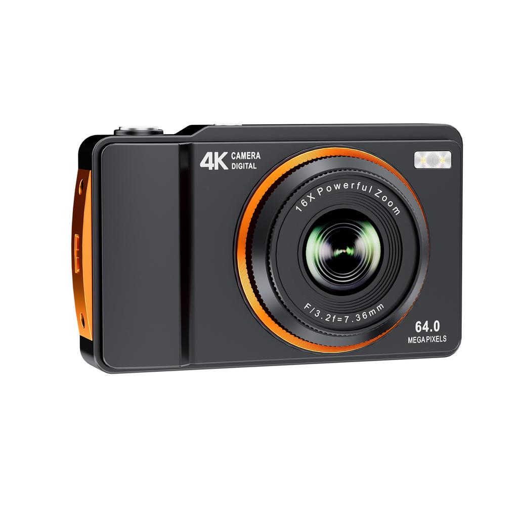 4K Digitalkamera 64MP 16-fach Zoom Tragbar Dual-Objektiv CCD mit 24-Zoll-Bildschirm für Studenten