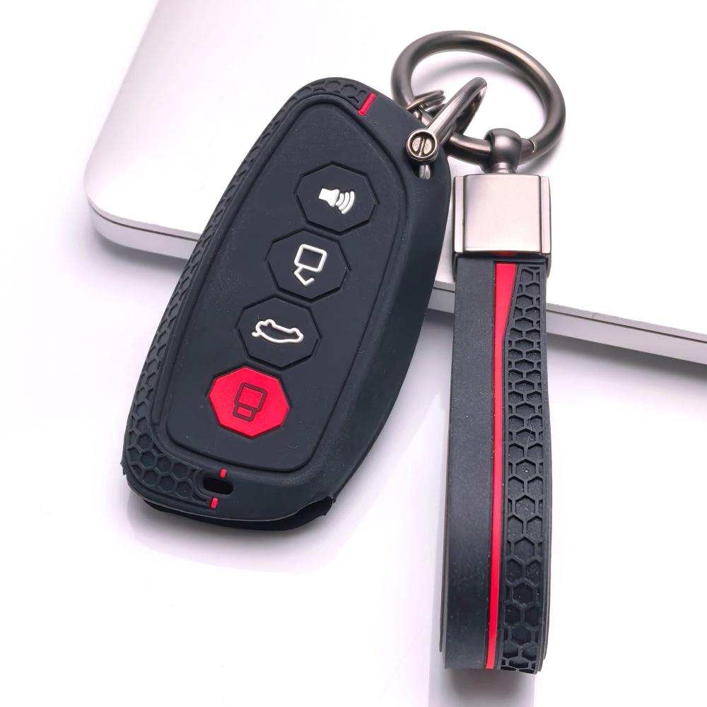 Key Fob Cover for Haval H6 Jolion Dargo M6 with Keychain Anti-Scratch Surface Shockproof Structure Soft Grip Texture Easy Install Design